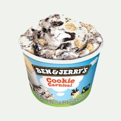 BEN & JERRY'S COOKIE CARNIVAL ICE CREAM 120ML