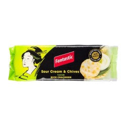 FANTASTIC RICE CRACKERS SOUR CREAM & CHIVES 100G