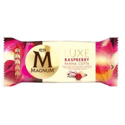 MAGNUM LUXE RASPBERRY PANNA COTTA ICE CREAM 90G